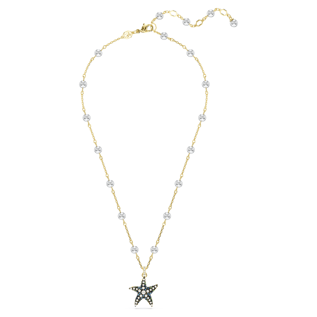 Idyllia pendant Crystal pearls, Starfish, Multicolored, Gold-tone plated - Shukha Online Store