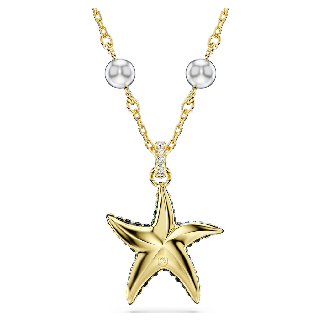 Idyllia pendant Crystal pearls, Starfish, Multicolored, Gold-tone plated - Shukha Online Store