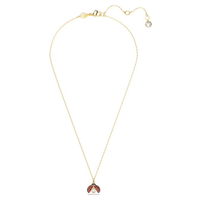 Idyllia pendant Ladybug, Red, Gold-tone plated - Shukha Online Store