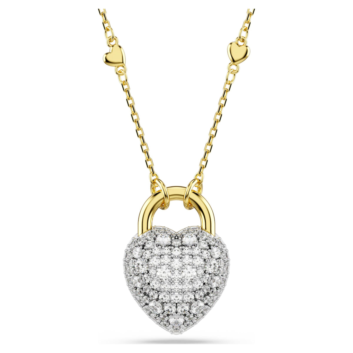 Idyllia pendant Mixed cuts, Heart, White, Gold-tone plated | Shukha ...