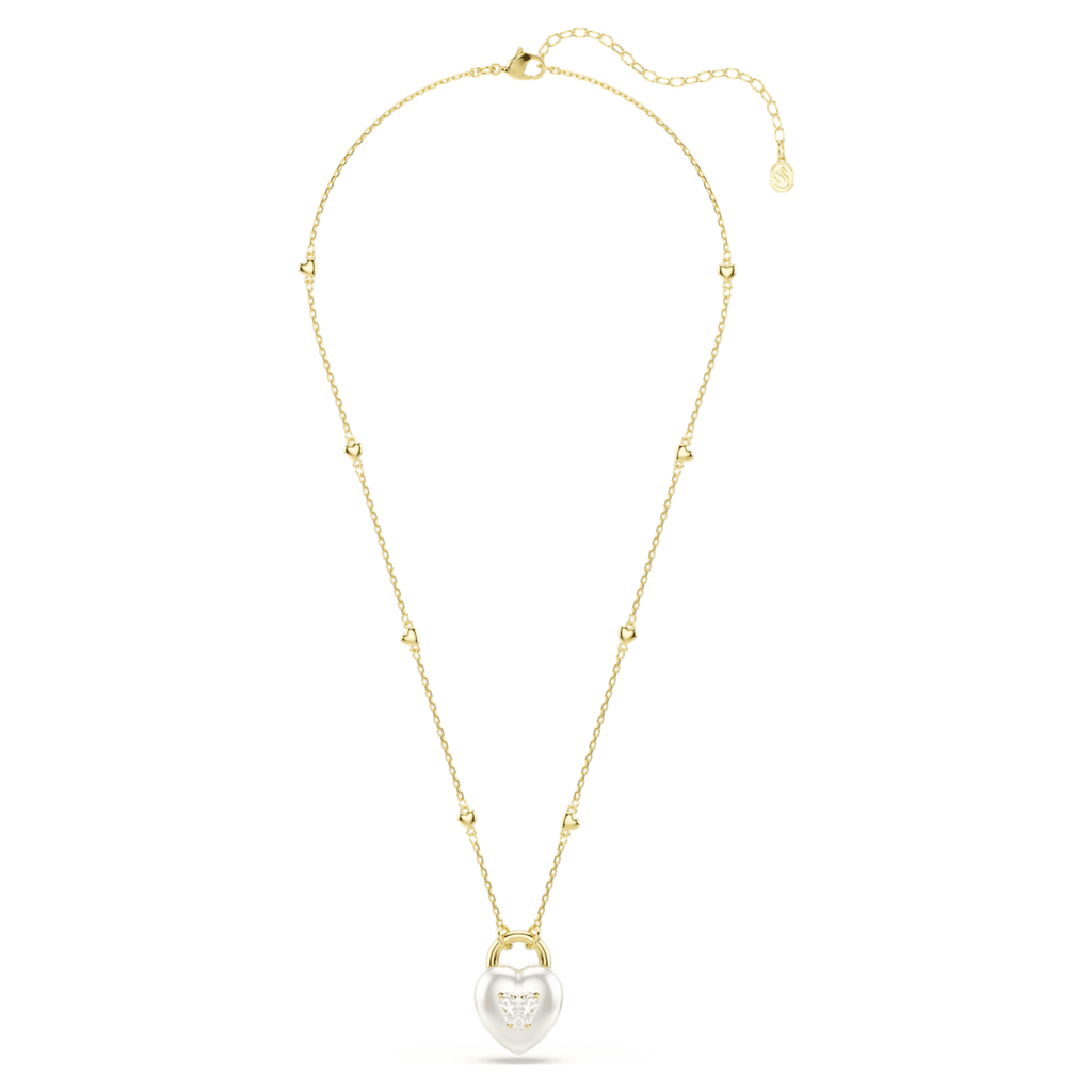 Idyllia pendant Mixed cuts, Heart, White, Gold-tone plated | Shukha ...