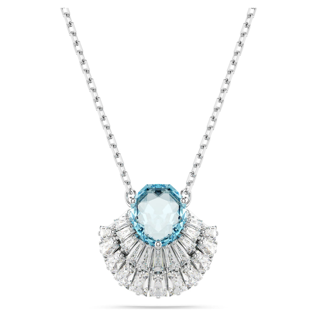 Idyllia pendant Shell, Blue, Rhodium plated - Shukha Online Store