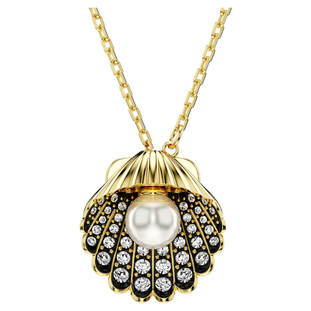 Idyllia Y pendant Crystal pearl, Shell, White, Gold-tone plated - Shukha Online Store