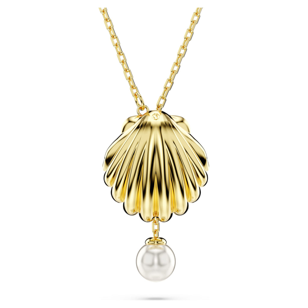 Idyllia Y pendant Crystal pearl, Shell, White, Gold-tone plated - Shukha Online Store