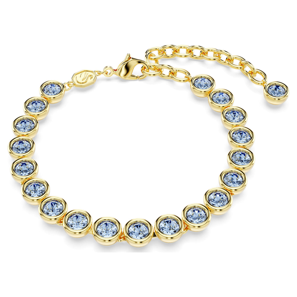 Imber bracelet Round cut, Blue, Gold-tone plated - Shukha Online Store