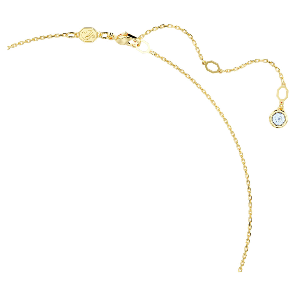 Imber necklace Round cut, Light blue, Gold-tone plated - Shukha Online Store