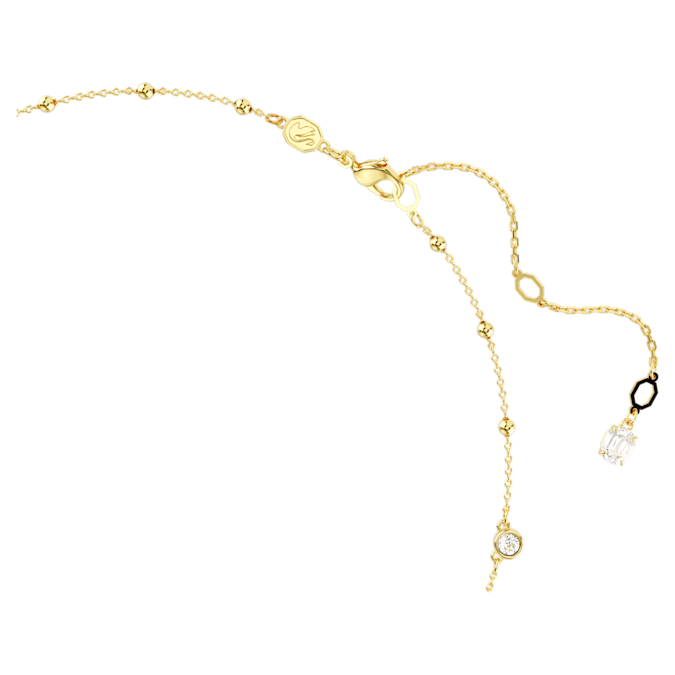 Imber necklace Round cut, Scattered design, White, Gold-tone plated - Shukha Online Store