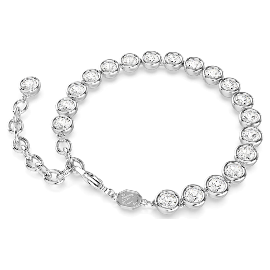 Imber Tennis bracelet Round cut, White, Rhodium plated - Shukha Online Store