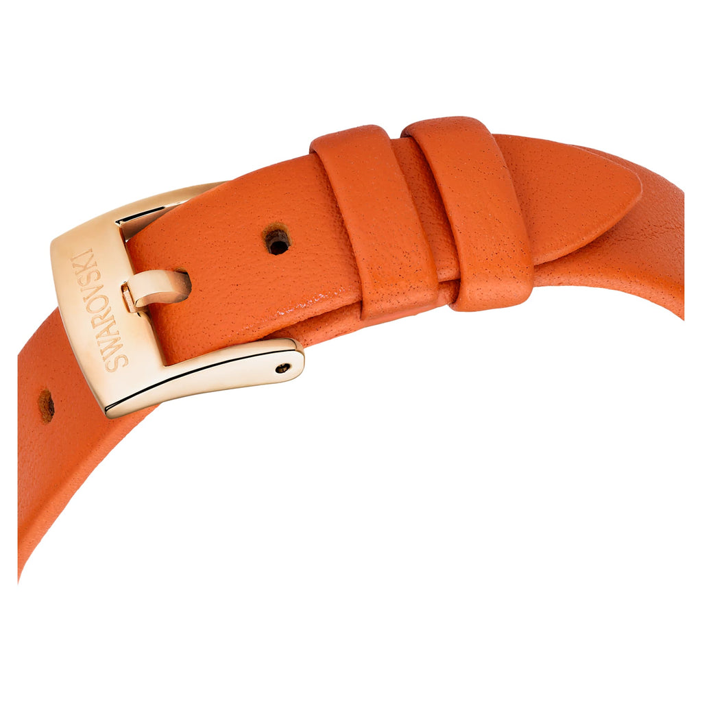 Imber watch Swiss Made, Leather strap, Orange, Rose gold-tone finish - Shukha Online Store