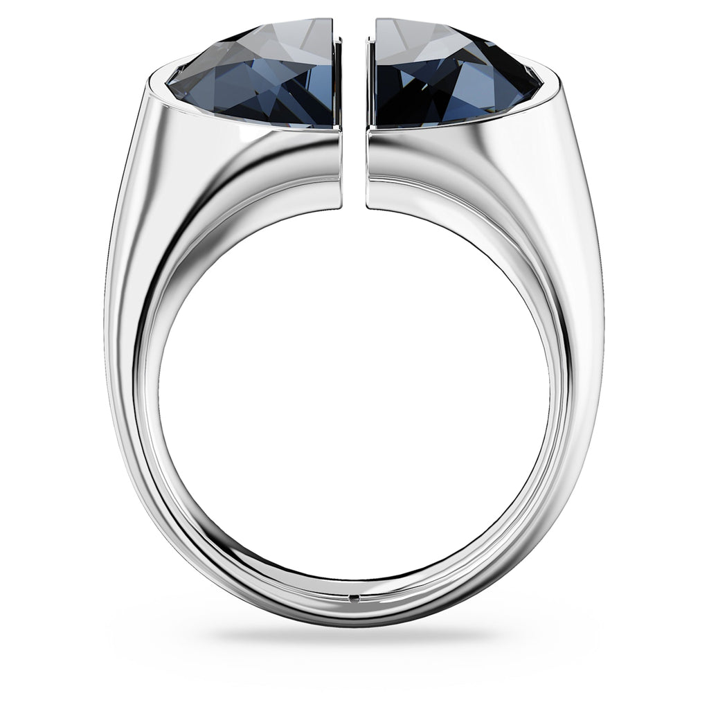 Lucent cocktail ring Gray, Rhodium plated - Shukha Online Store