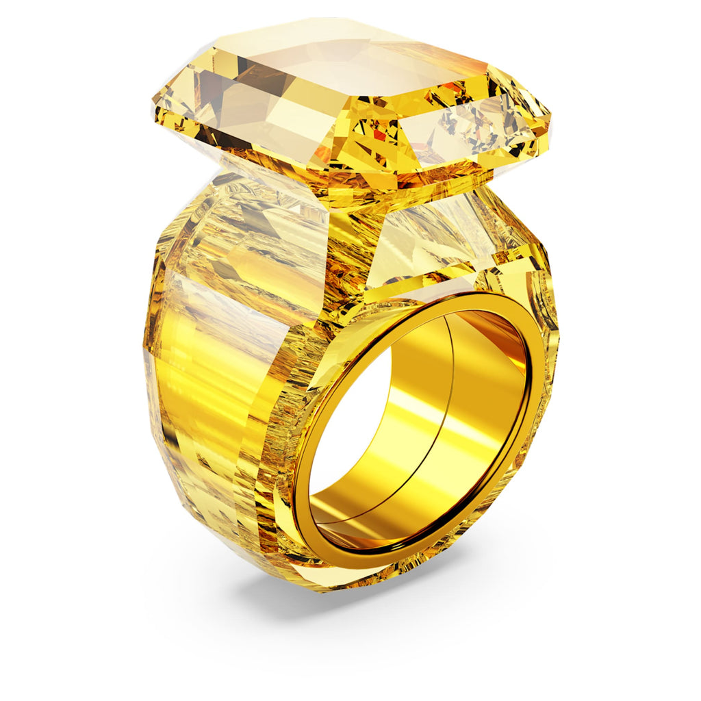 Lucent cocktail ring Octagon cut, Yellow - Shukha Online Store