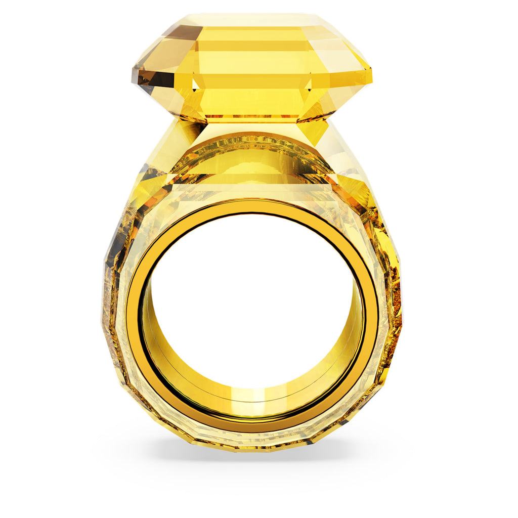 Lucent cocktail ring Octagon cut, Yellow - Shukha Online Store