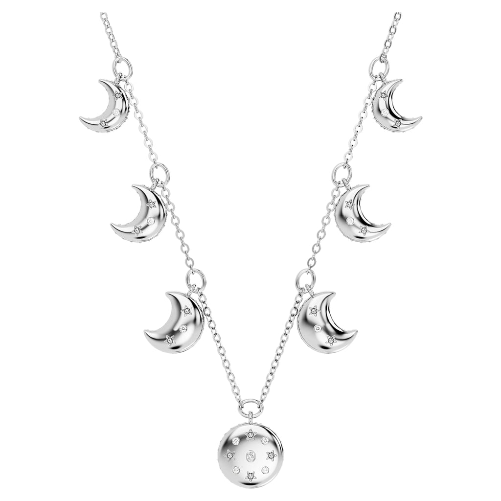 Luna choker Moon, White, Rhodium plated - Shukha Online Store