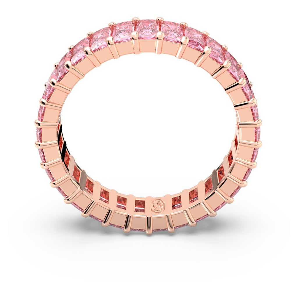Matrix ring Baguette cut, Pink, Rose gold-tone plated - Shukha Online Store