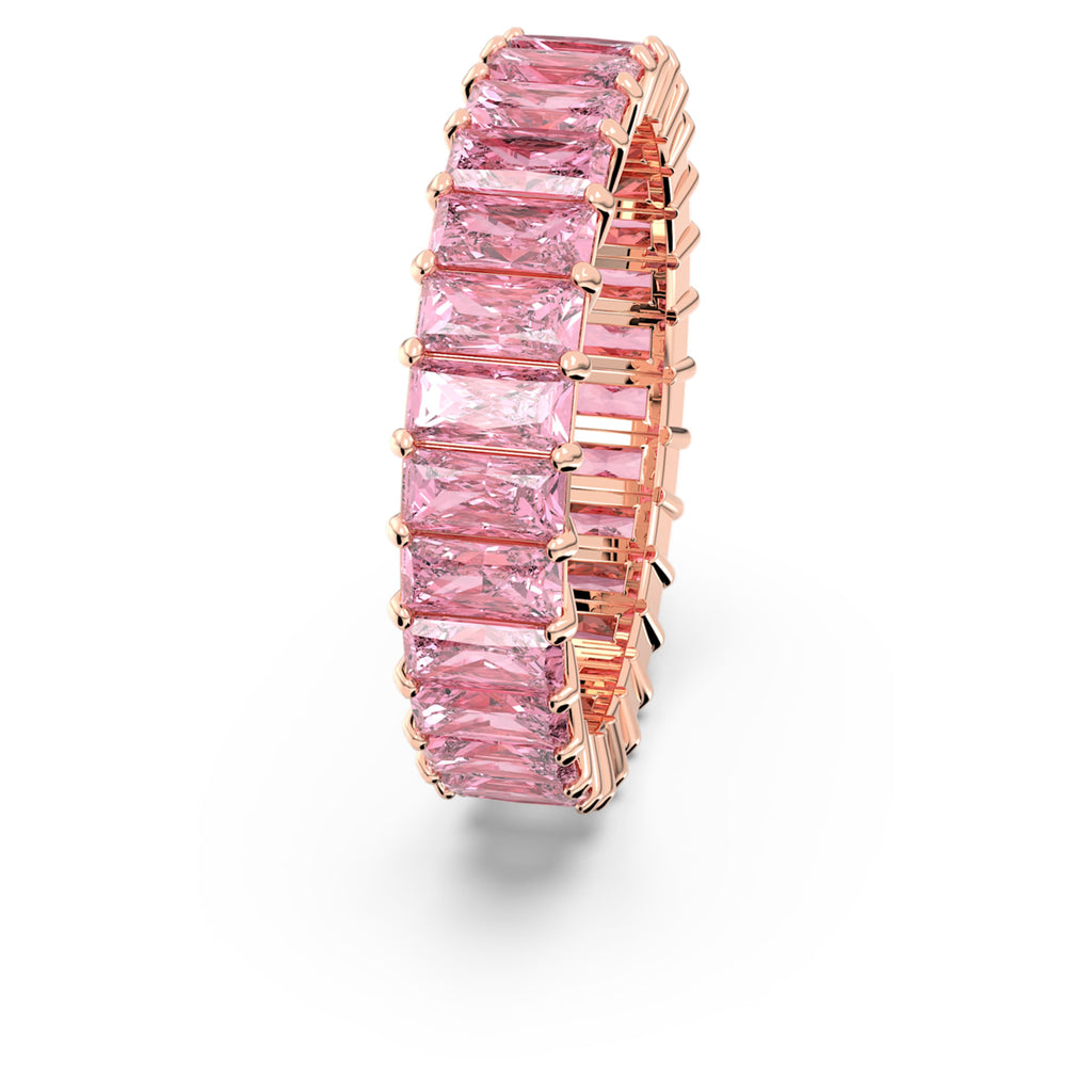 Matrix ring Baguette cut, Pink, Rose gold-tone plated - Shukha Online Store