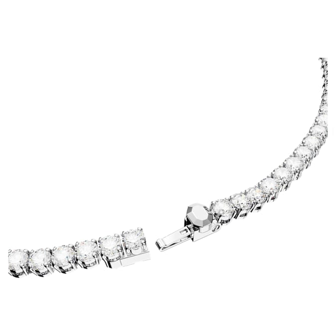 Matrix Tennis necklace Round cut, White, Rhodium plated - Shukha Online Store