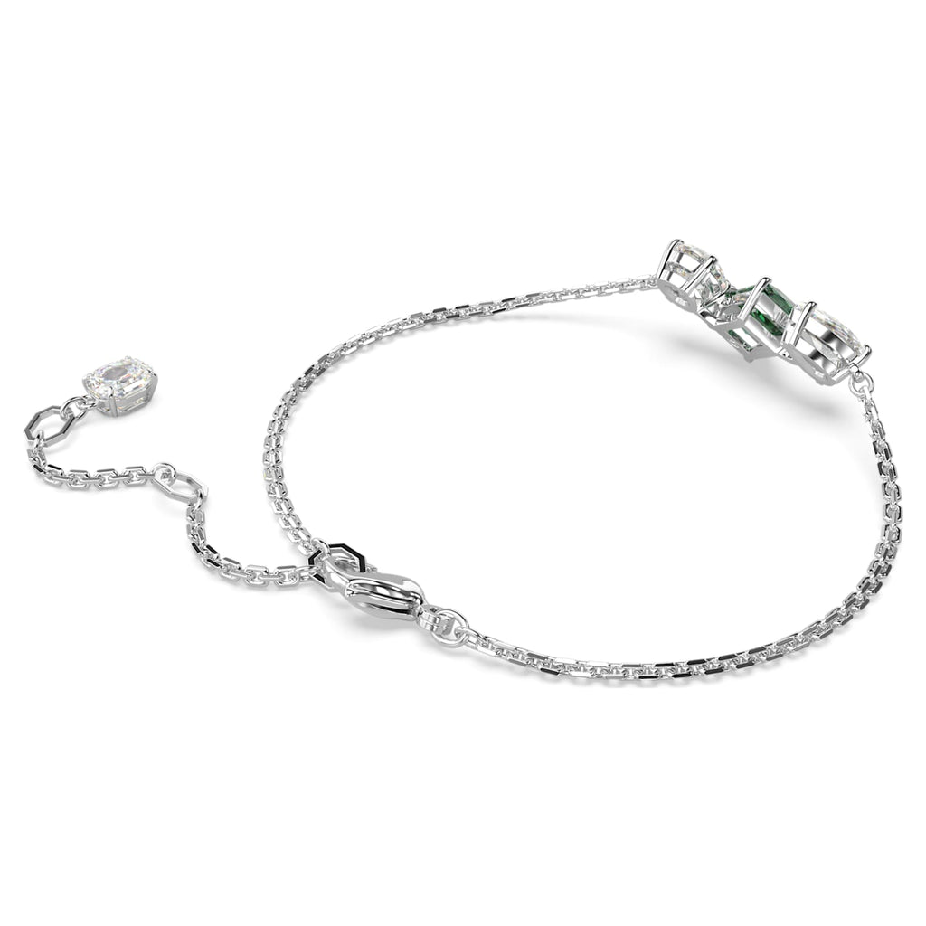 Mesmera bracelet Mixed cuts, Green, Rhodium plated - Shukha Online Store