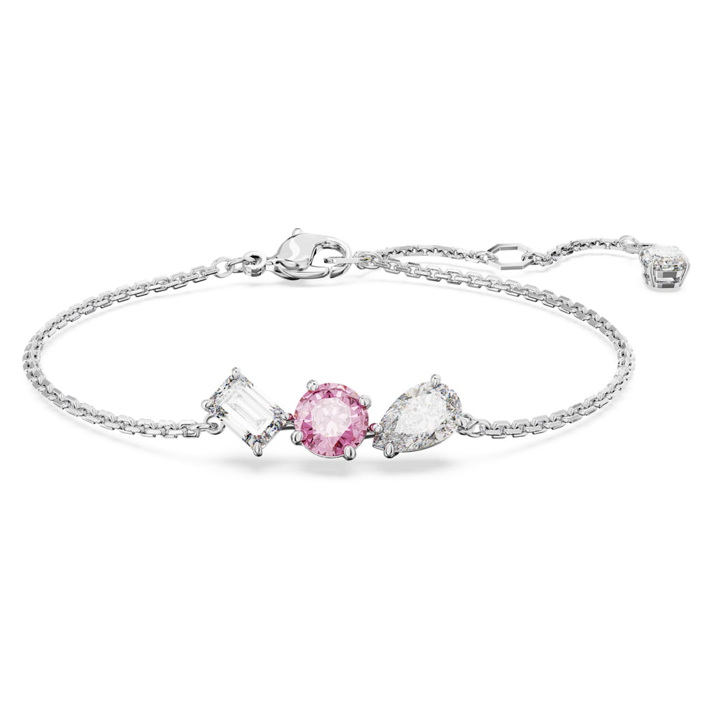 Mesmera bracelet Mixed cuts, Pink, Rhodium plated - Shukha Online Store