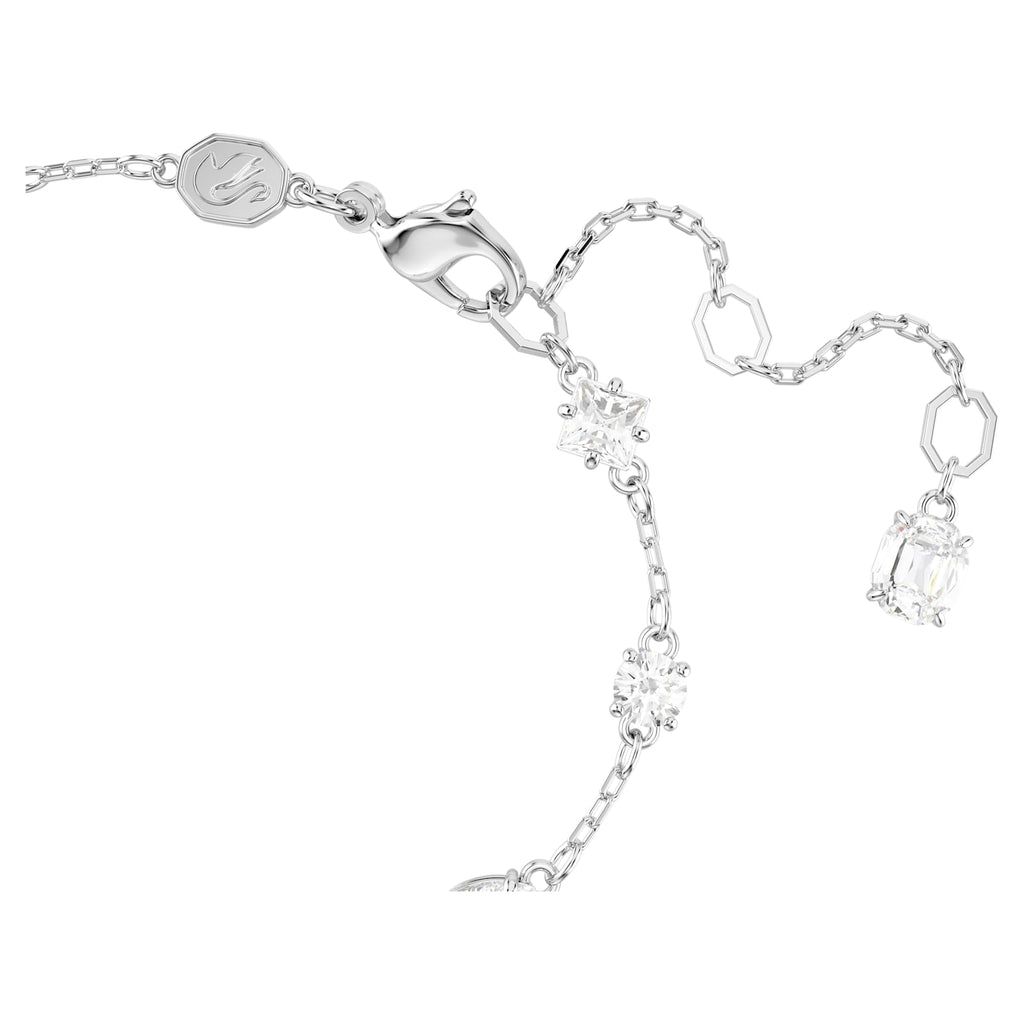 Mesmera bracelet Mixed cuts, Scattered design, White, Rhodium plated - Shukha Online Store