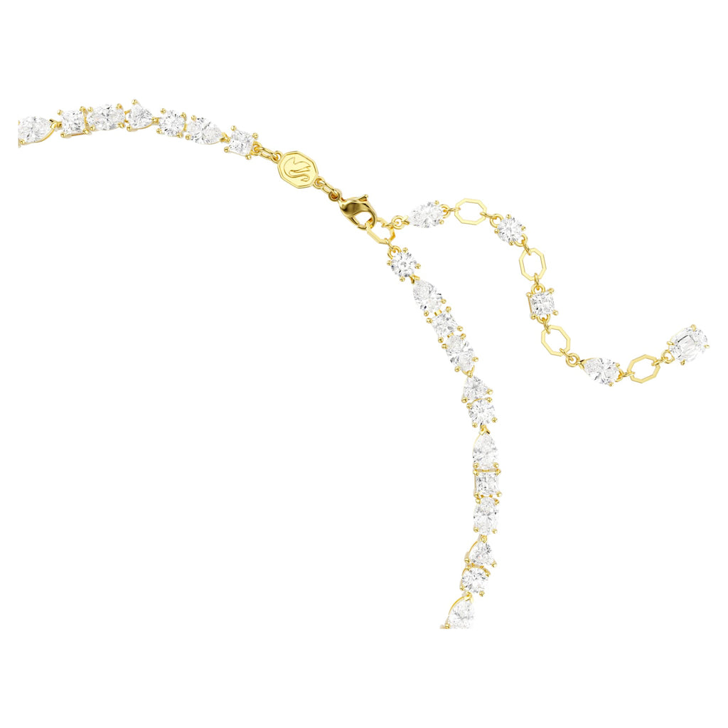 Mesmera necklace Mixed cuts, White, Gold-tone plated - Shukha Online Store