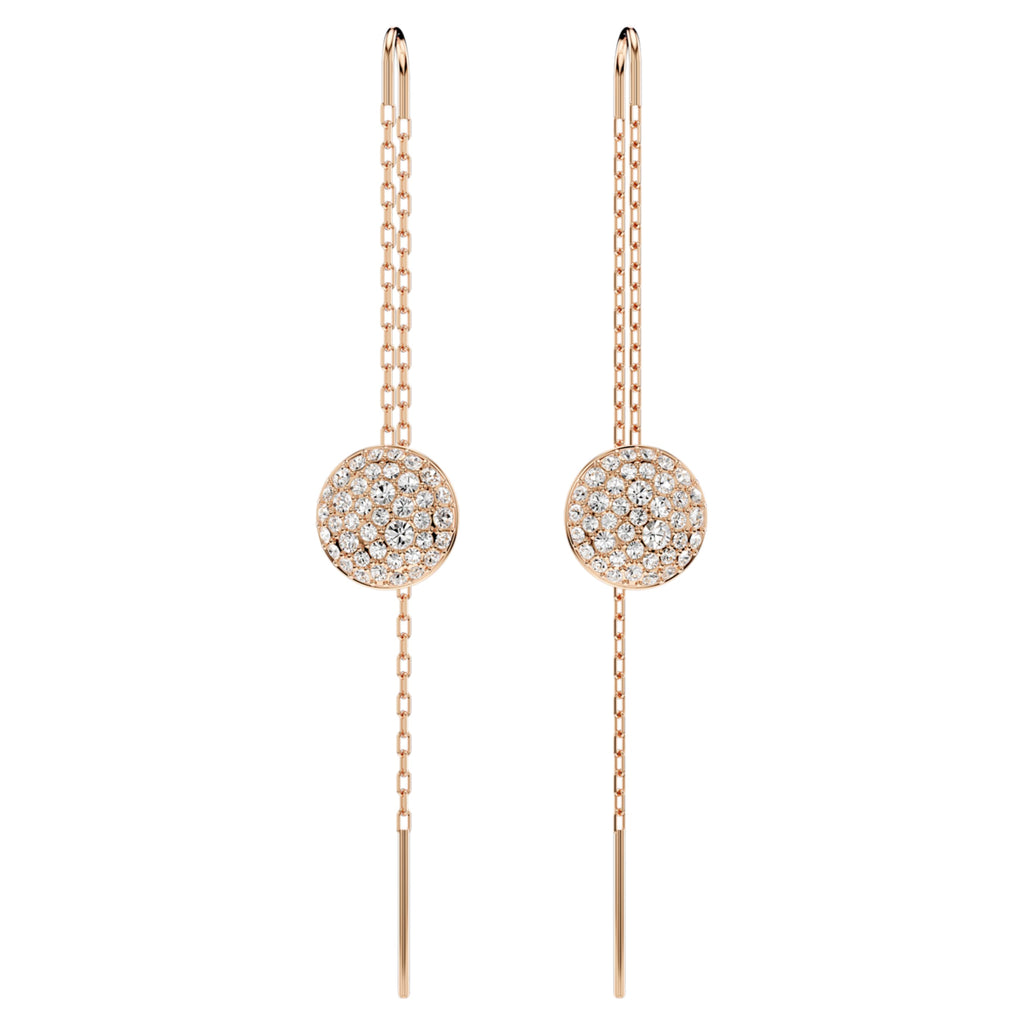 Meteora drop earrings White, Rose gold-tone plated - Shukha Online Store