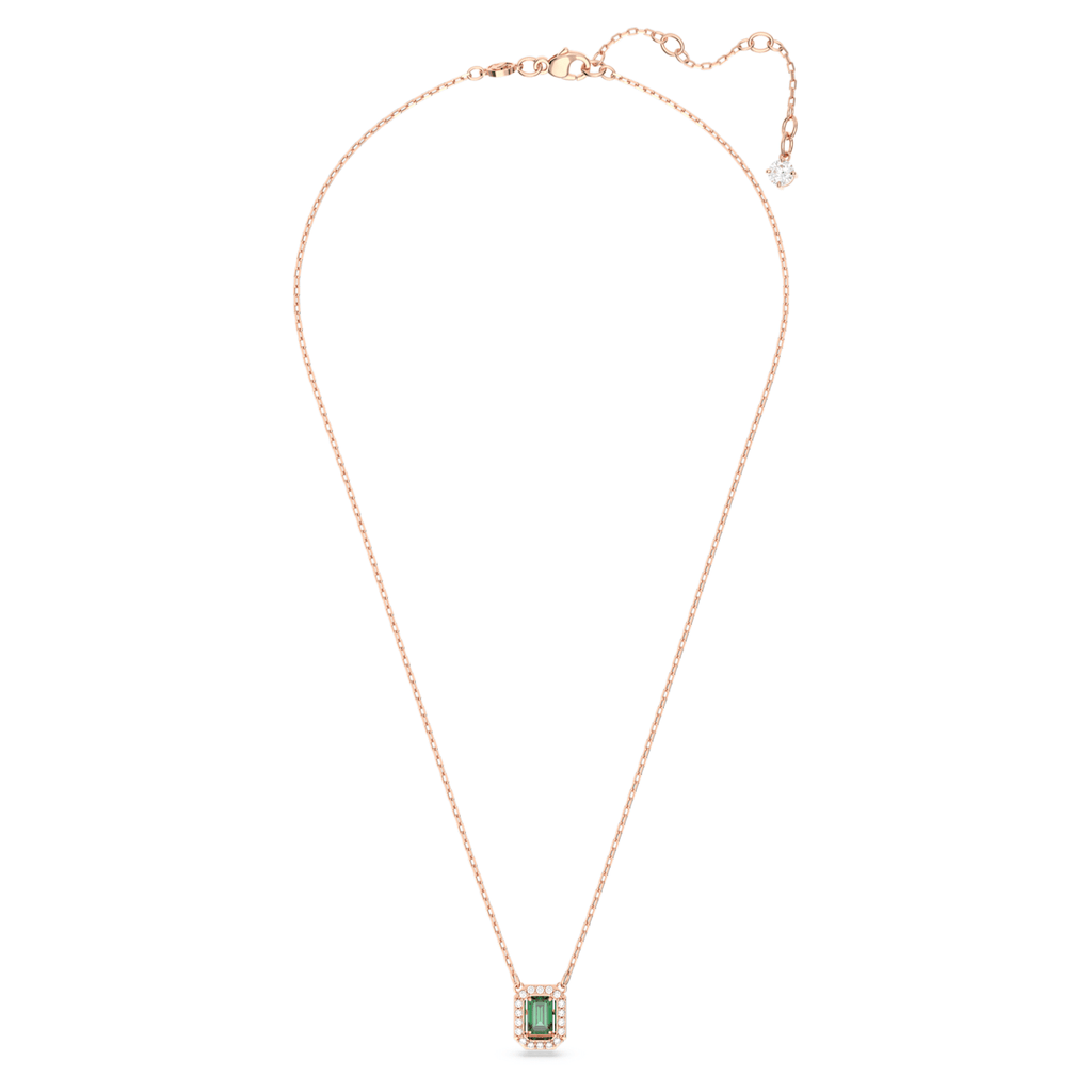 Millenia necklace Octagon cut, Green, Rose gold-tone plated - Shukha Online Store