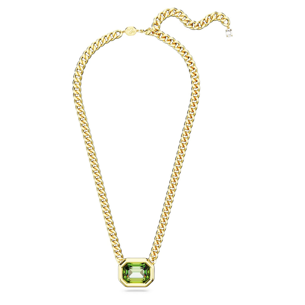 Millenia pendant Octagon cut, Green, Gold-tone plated - Shukha Online Store