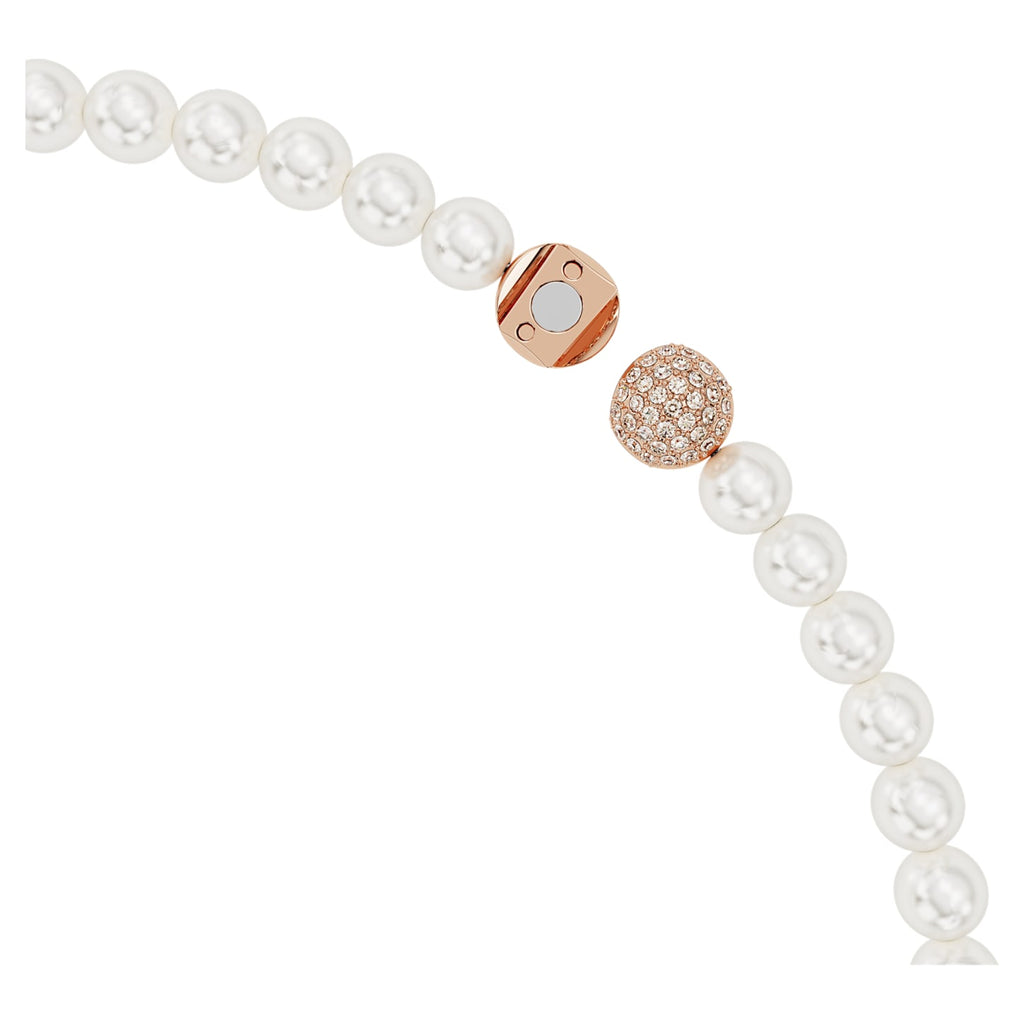 Nice necklace Feather, White, Rose gold-tone plated - Shukha Online Store