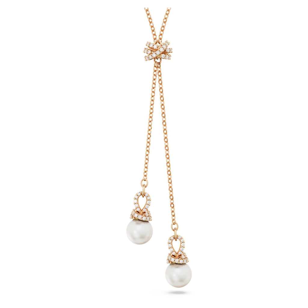 Originally Y pendant White, Rose gold-tone plated - Shukha Online Store