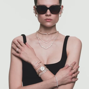 Sunglasses, Cat-eye shape, SK6065, Havana - Swarovski, 5767678 – product video 1