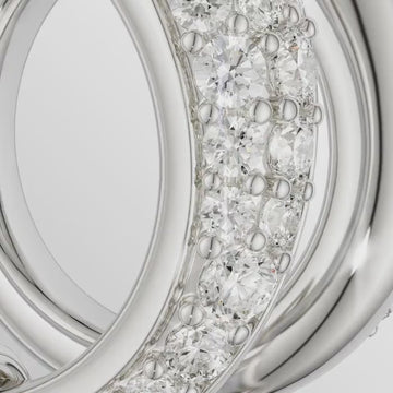 Swarovski Classica drop and hoop earrings, Round cut, White, Sterling silver - Swarovski, 5740455 – product video 1