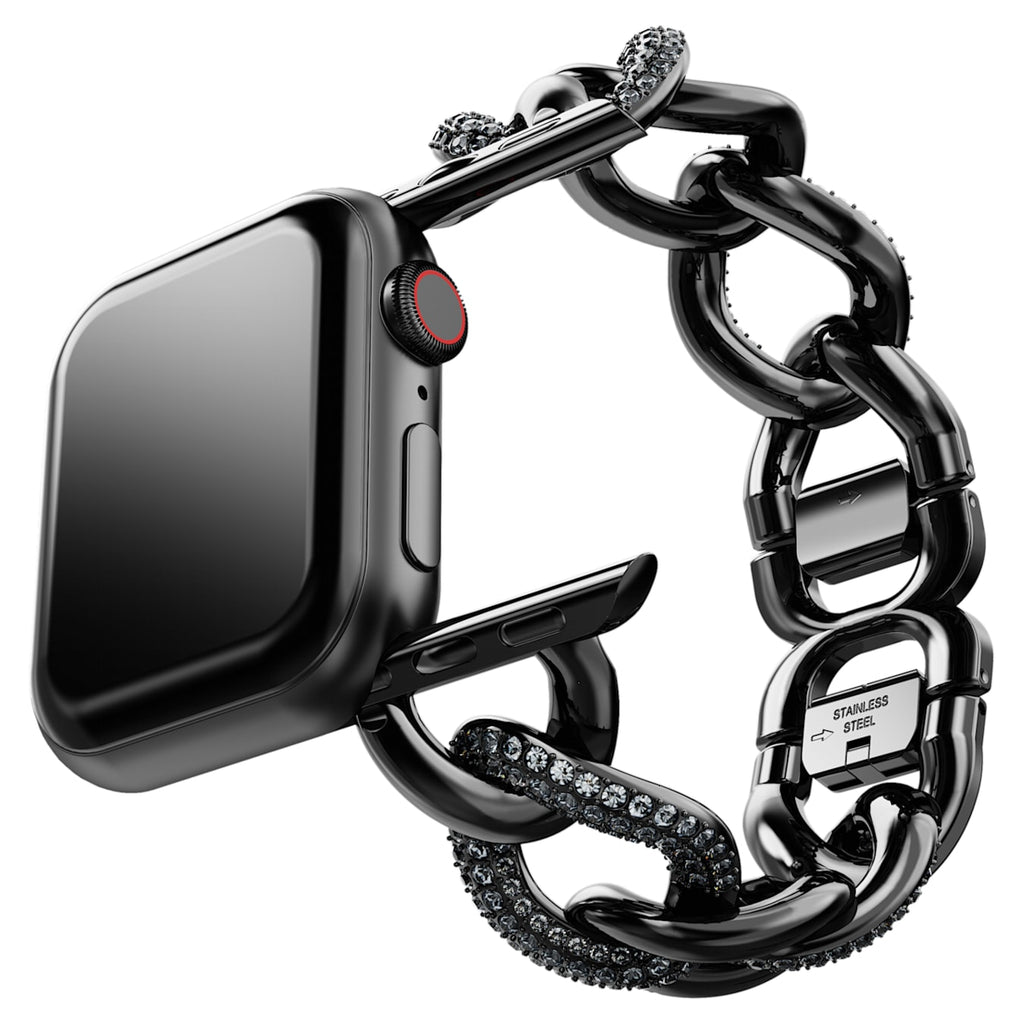 Sparkling chain strap For Apple Watch® 40mm & 41mm, Black, Black finish - Shukha Online Store