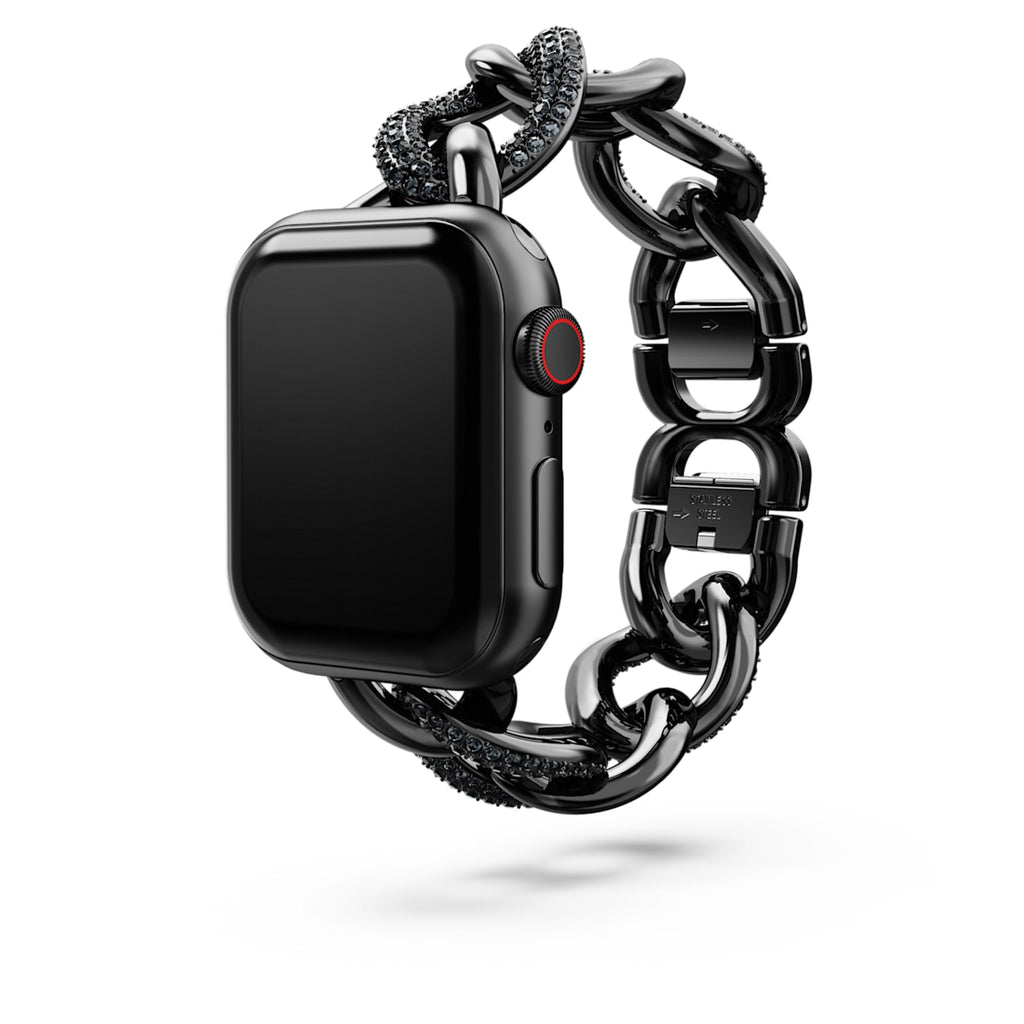 Sparkling chain strap For Apple Watch® 40mm & 41mm, Black, Black finish - Shukha Online Store