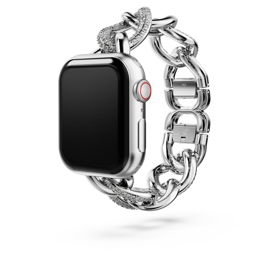Sparkling chain strap For Apple Watch® 40mm & 41mm, Silver tone, Stainless steel - Shukha Online Store