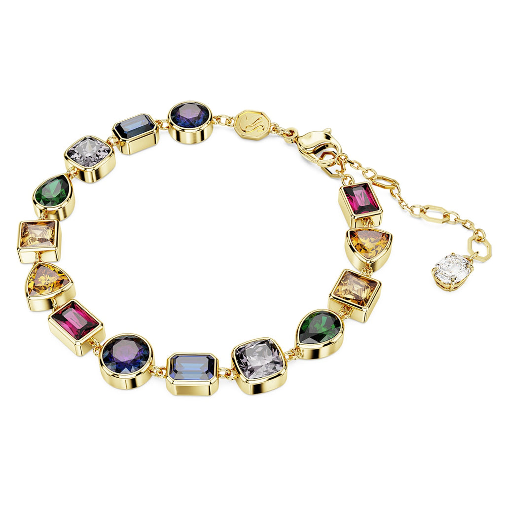 Stilla bracelet Mixed cuts, Multicolored, Gold-tone plated - Shukha Online Store