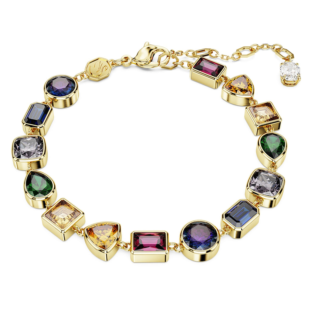 Stilla bracelet Mixed cuts, Multicolored, Gold-tone plated - Shukha Online Store