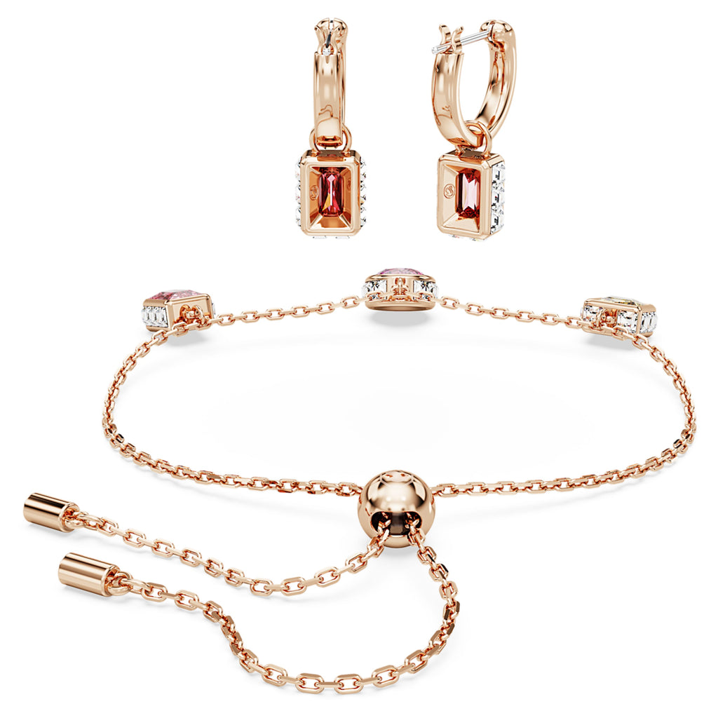 Stilla set Mixed cuts, Multicolored, Rose gold-tone plated - Shukha Online Store