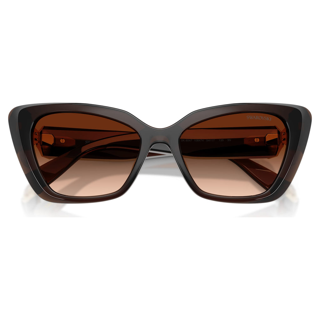 Sunglasses Cat-eye shape, SK6047, Dark brown - Shukha Online Store
