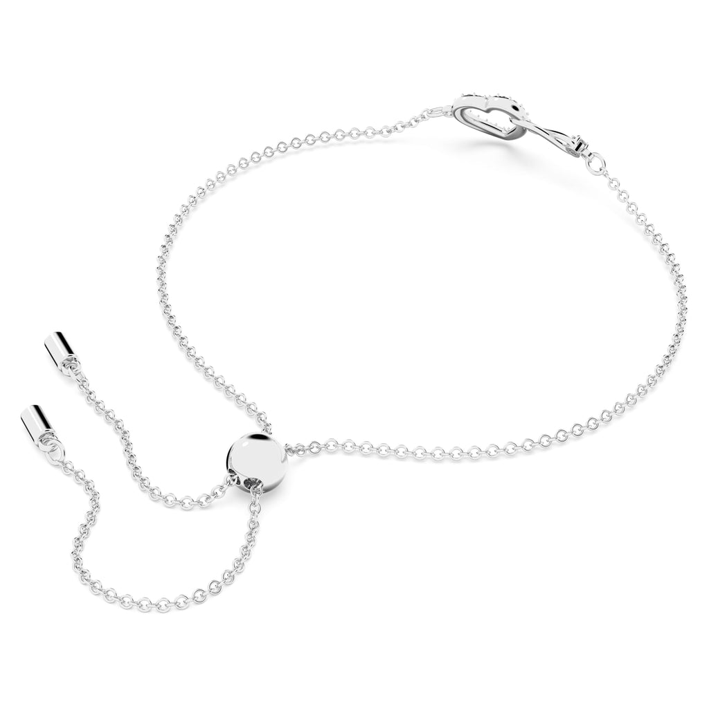 Swarovski Infinity bracelet Infinity and heart, White, Rhodium plated - Shukha Online Store