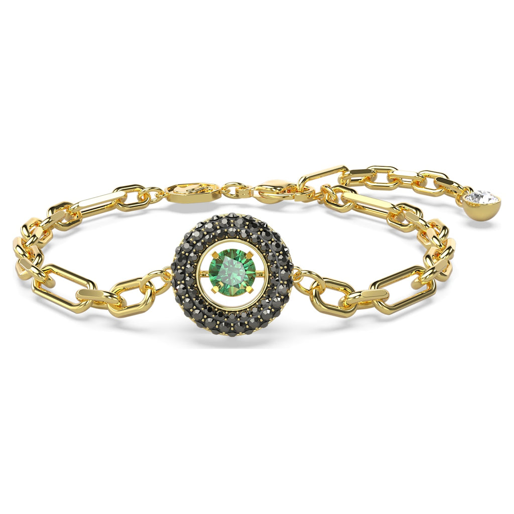 Sparkling Dance bracelet Green, Gold-tone plated - Shukha Online Store