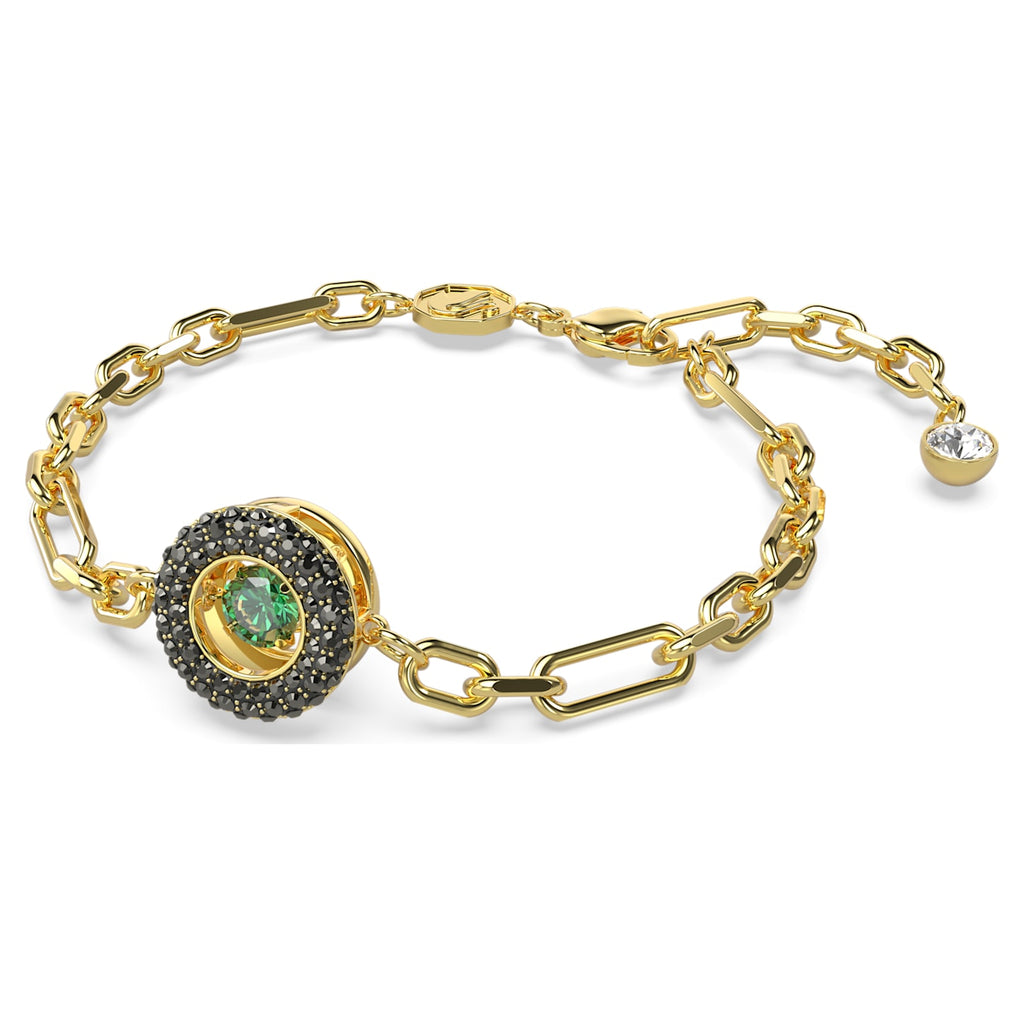 Sparkling Dance bracelet Green, Gold-tone plated - Shukha Online Store