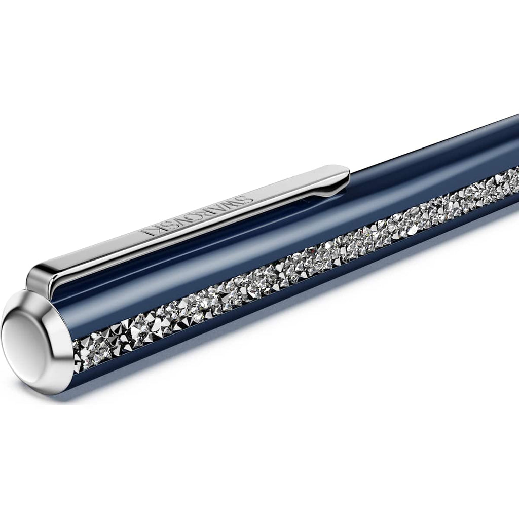 Crystal Shimmer Glide ballpoint pen Blue, Blue lacquered, Chrome plate