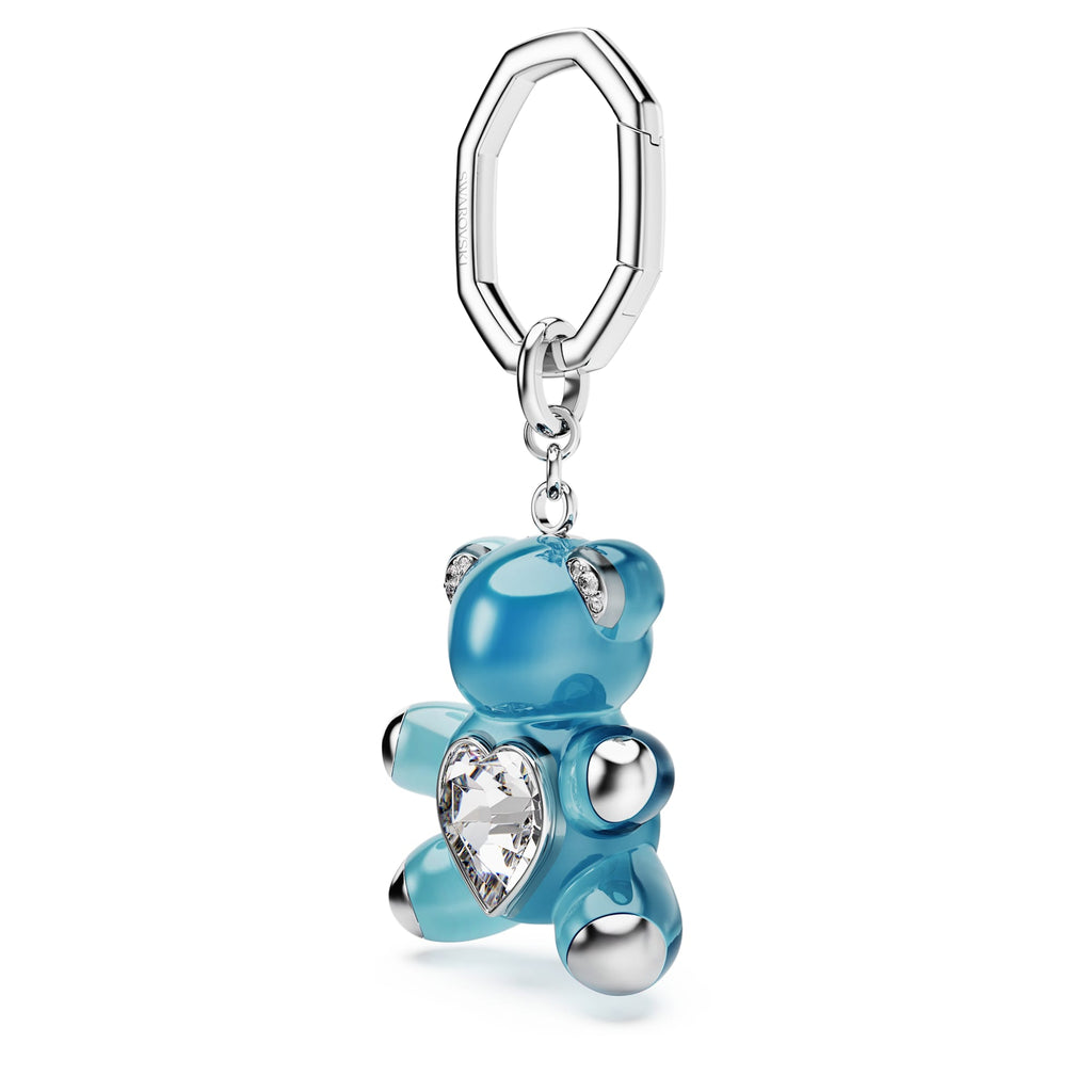 Teddy key ring Bear, Blue, Rhodium plated - Shukha Online Store