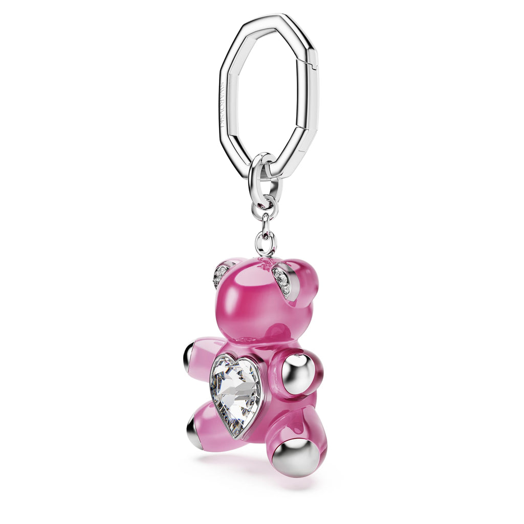 Teddy key ring Bear, Pink, Rhodium plated - Shukha Online Store