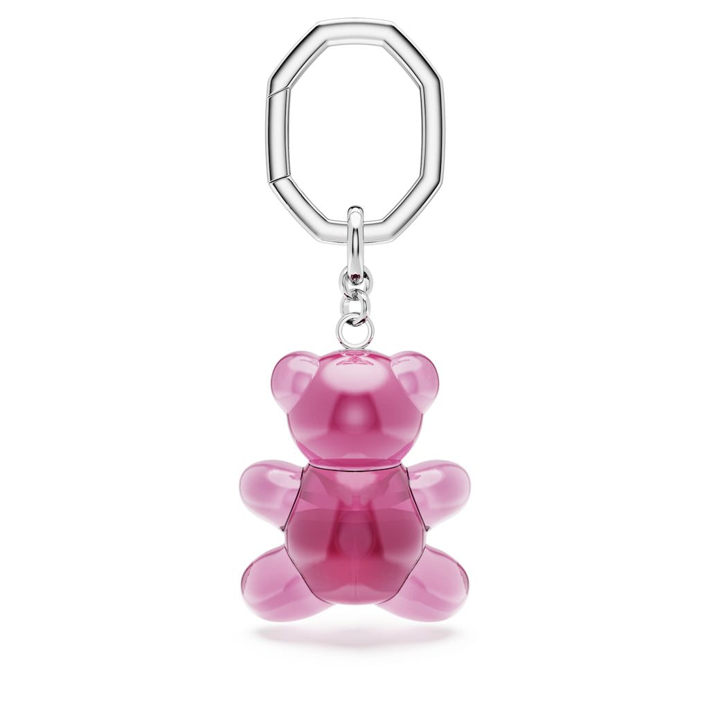 Teddy key ring Bear, Pink, Rhodium plated - Shukha Online Store