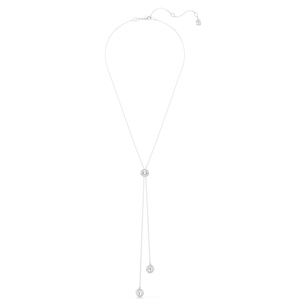 Una Angelic Y pendant Round cut, White, Rhodium plated - Shukha Online Store