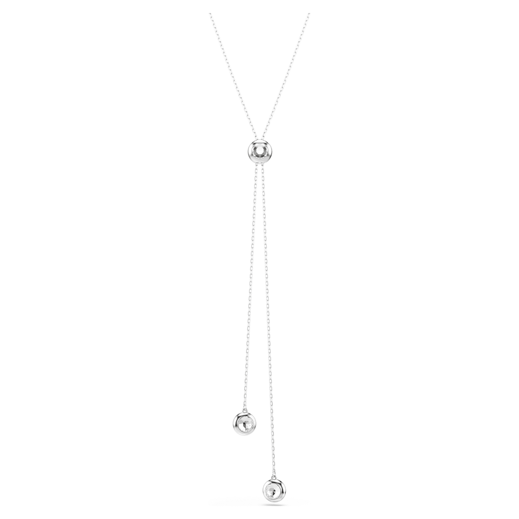 Una Angelic Y pendant Round cut, White, Rhodium plated - Shukha Online Store