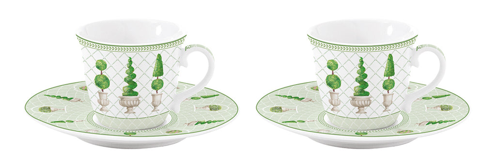 Set 2 coffee C&S in porcelain in color box TOPIARY - Shukha Online Store