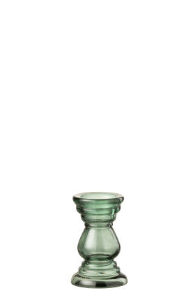 Candle Holder Nice Glass Green Medium - Shukha Online Store