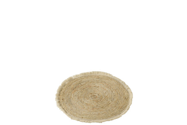 Placemat Tassel Band Maize Peel/Cotton Beige White - Shukha Online Store